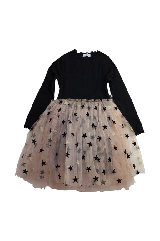 A Black Long Sleeve Dresses from Petite Hailey in size 6T for girl. (Front View)