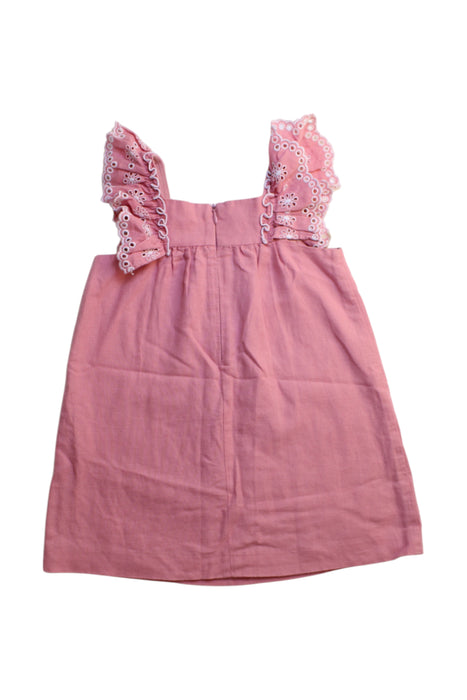 A Pink Sleeveless Dresses from Paz Rodriguez in size 4T for girl. (Back View)