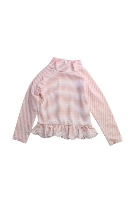 A Pink Long Sleeve Tops from Seed in size 3T for girl. (Front View)
