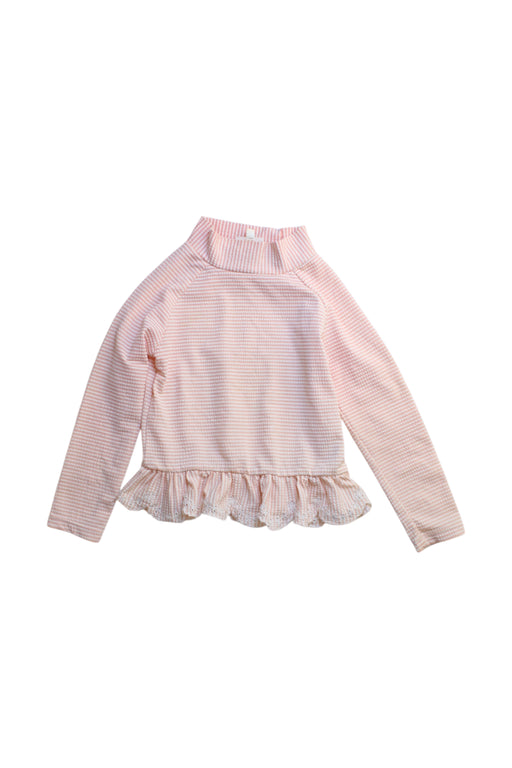 A Pink Long Sleeve Tops from Seed in size 3T for girl. (Front View)