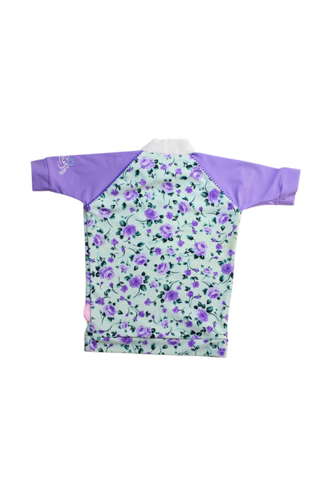 A Purple Rash Guards from Platypus in size 18-24M for girl. (Back View)