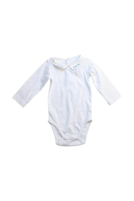 A White Long Sleeve Bodysuits from Jacadi in size 3-6M for girl. (Front View)