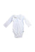 A White Long Sleeve Bodysuits from Jacadi in size 3-6M for girl. (Front View)