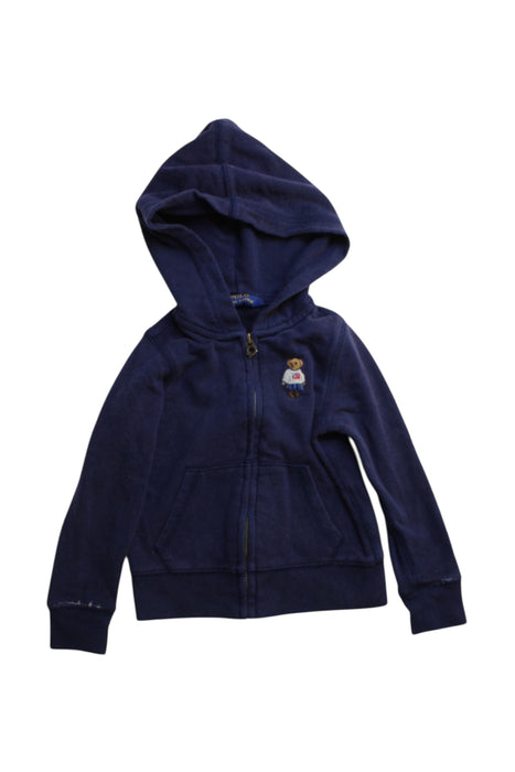 A Navy Hooded Sweatshirts from Polo Ralph Lauren in size 3T for girl. (Front View)