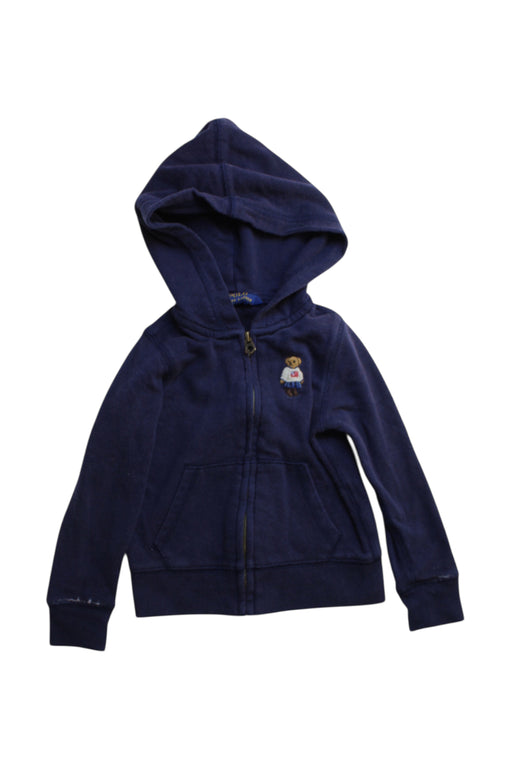 A Navy Hooded Sweatshirts from Polo Ralph Lauren in size 3T for girl. (Front View)