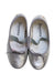 A Silver Flats from Repetto in size 4T for girl. (Back View)