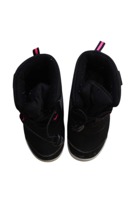A Black Winter Boots from Color Kids in size 5T for girl. (Back View)