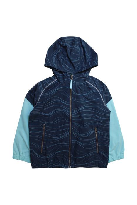 A Blue Lightweight Jackets from Moody Tiger in size 4T for girl. (Front View)