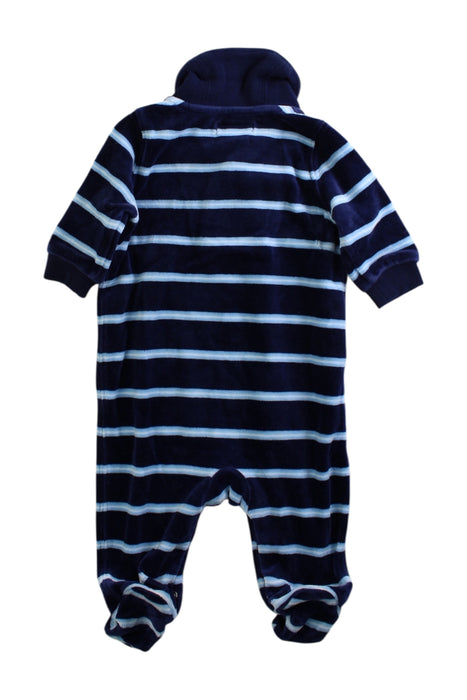 A Navy Long Sleeve Rompers from Ralph Lauren in size 0-3M for boy. (Back View)