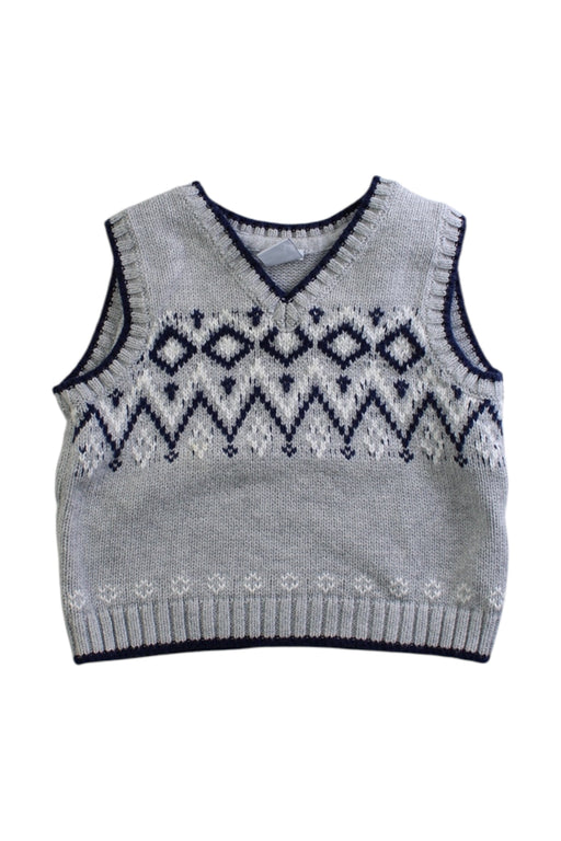 A Grey Sweater Vests from Janie & Jack in size 3-6M for boy. (Front View)