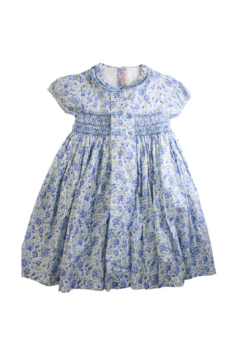 A Blue Short Sleeve Dresses from La Coqueta in size 9Y for girl. (Front View)