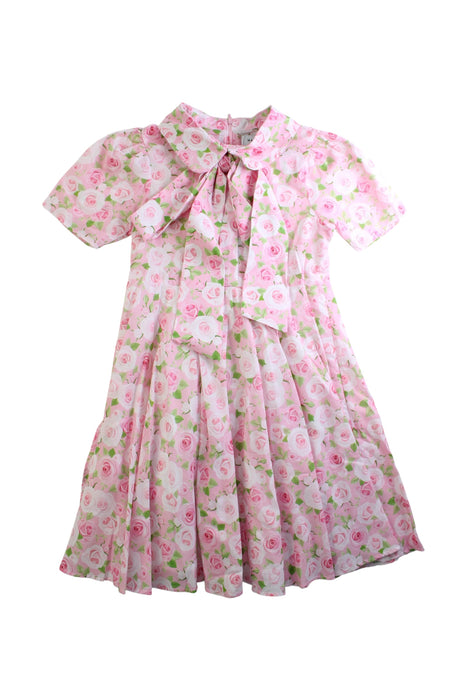 A Pink Short Sleeve Dresses from Mama Luma in size 9Y for girl. (Front View)