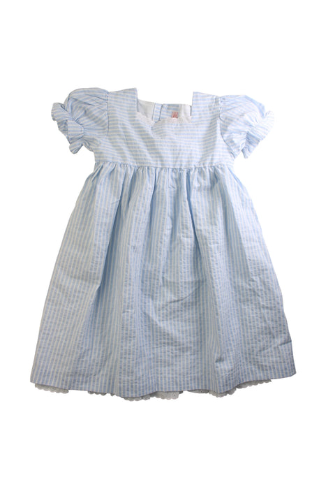 A Blue Short Sleeve Dresses from La Coqueta in size 9Y for girl. (Front View)