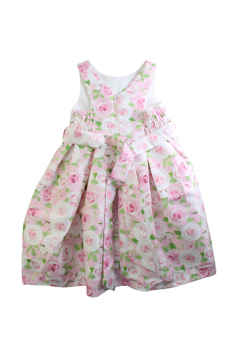 A Pink Sleeveless Dresses from Mama Luma in size 9Y for girl. (Back View)