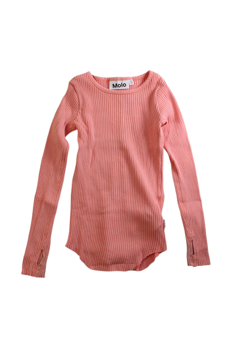 A Pink Long Sleeve Tops from Molo in size 7Y for girl. (Front View)