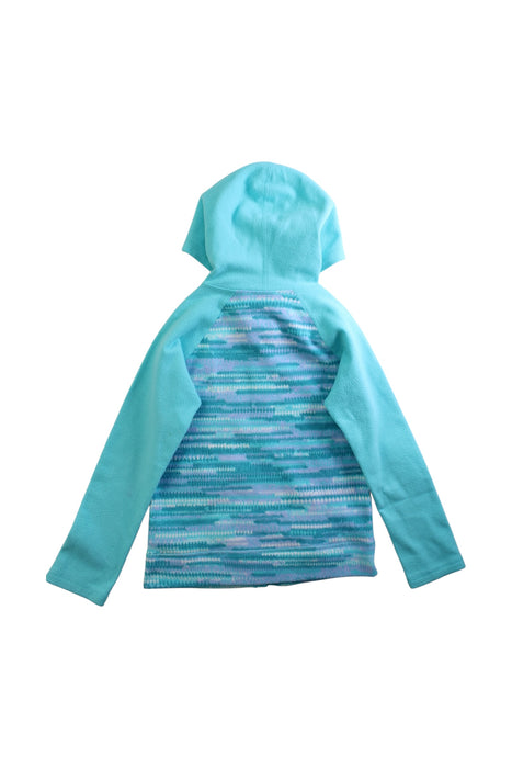 A Blue Zippered Sweatshirts from The North Face in size 5T for girl. (Back View)