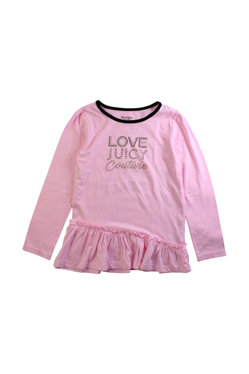 A Pink Long Sleeve Tops from Juicy Couture in size 8Y for girl. (Front View)