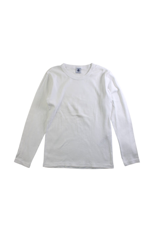 A White Long Sleeve T Shirts from Petit Bateau in size 12Y for neutral. (Front View)