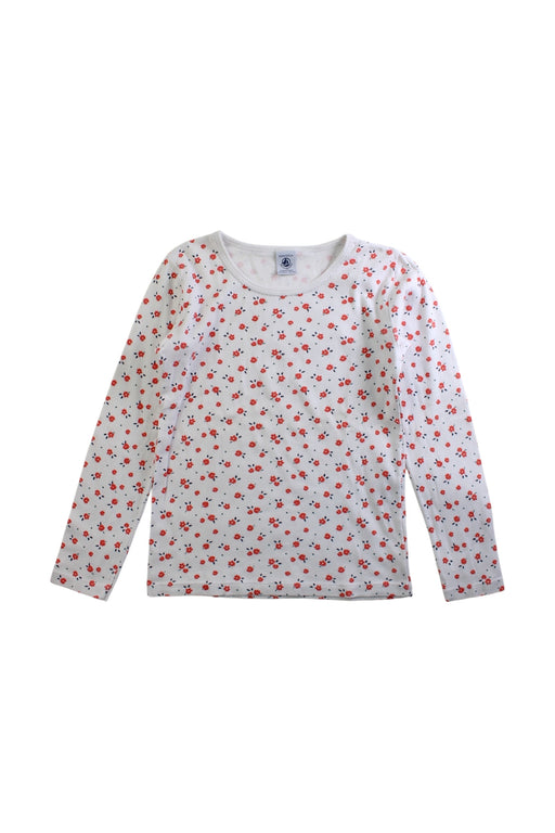 A Red Long Sleeve Tops from Petit Bateau in size 10Y for girl. (Front View)