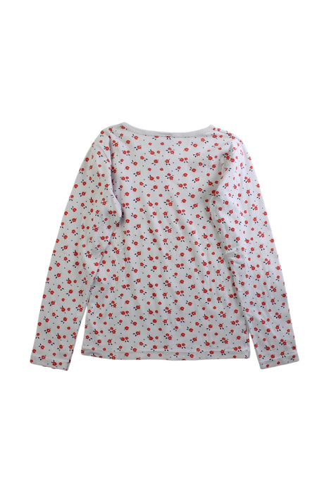 A Red Long Sleeve Tops from Petit Bateau in size 10Y for girl. (Back View)