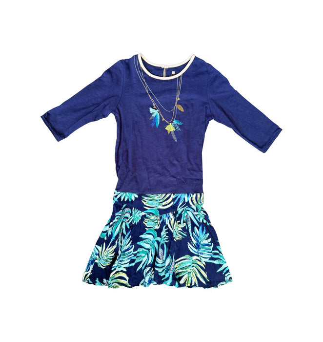 A Blue Long Sleeve Dresses from Catimini in size 10Y for girl. (Front View)