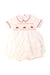 A White Short Sleeve Rompers from Annafie in size 6-12M for girl. (Front View)