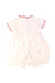 A White Short Sleeve Rompers from Annafie in size 6-12M for girl. (Back View)