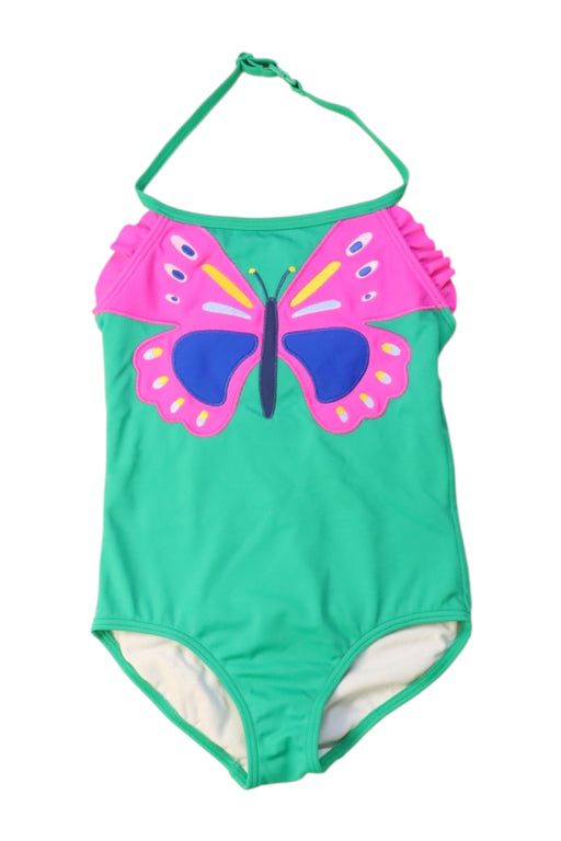 A Green Swimsuits from Boden in size 4T for girl. (Front View)
