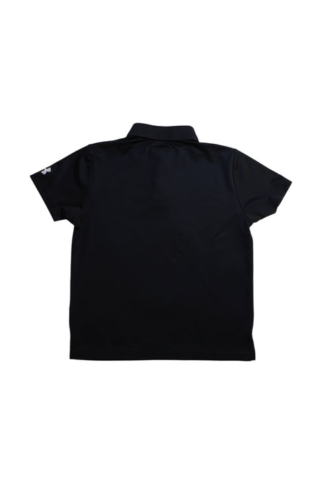 A Black Short Sleeve Polos from Under Armour in size 10Y for boy. (Back View)
