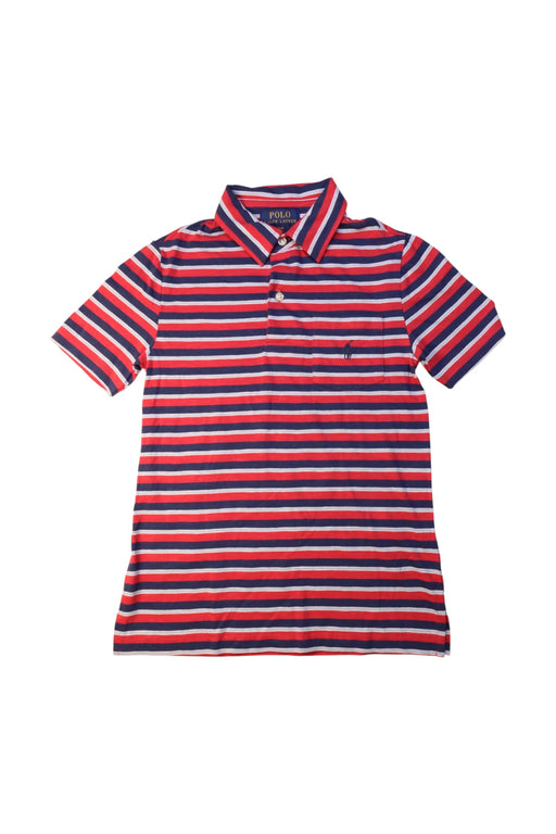 A Red Short Sleeve Polos from Polo Ralph Lauren in size 8Y for boy. (Front View)