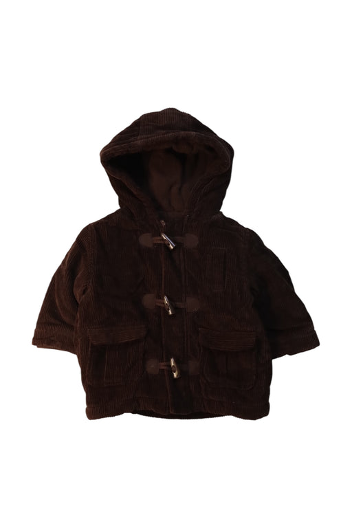 A Brown Coats from Jacadi in size 6-12M for neutral. (Front View)
