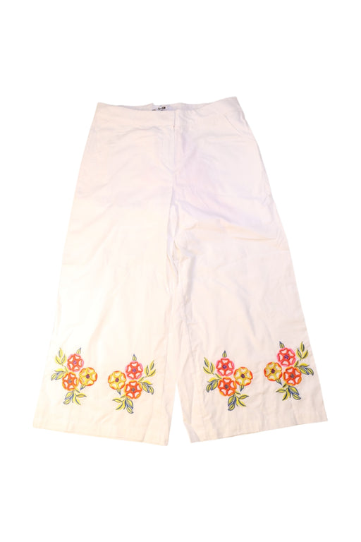 A White Casual Pants from MSGM in size 10Y for girl. (Front View)