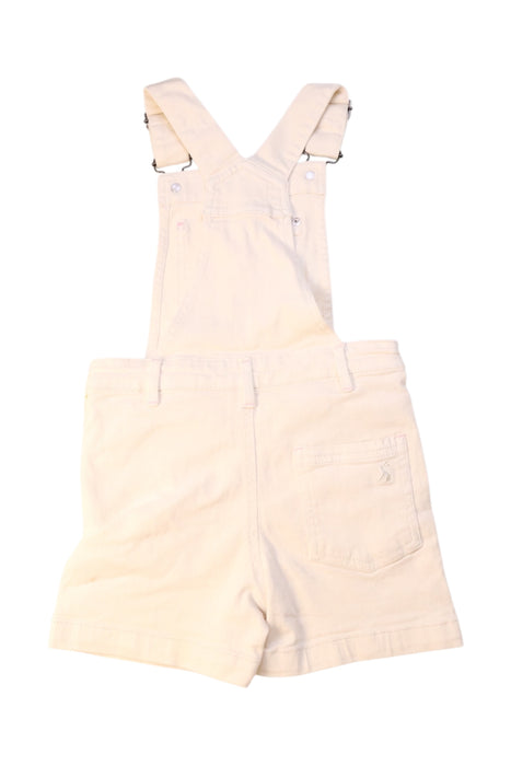 A White Overall Shorts from Joules in size 6T for girl. (Back View)