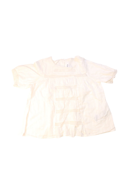 A White Short Sleeve Tops from Bonpoint in size 6T for girl. (Front View)