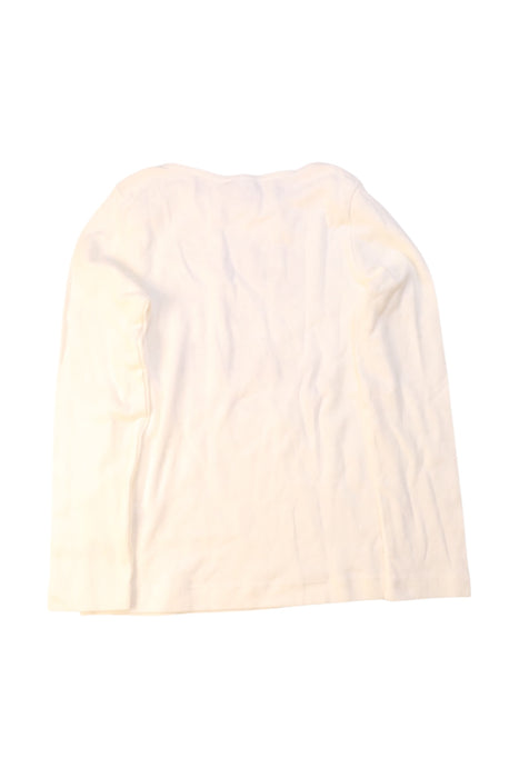 A White Long Sleeve Tops from Petit Bateau in size 6T for girl. (Back View)