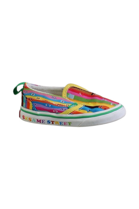 A Multicolour Slip Ons from Vans in size 18-24M for neutral. (Front View)