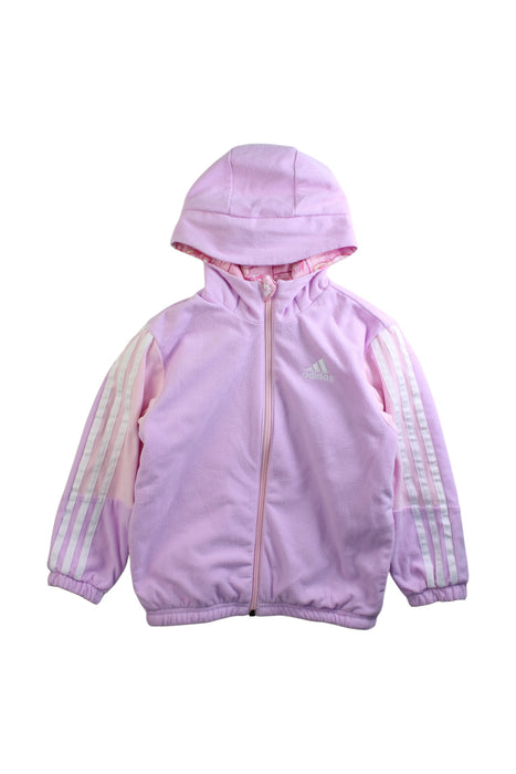 A Pink Lightweight Jackets from Adidas in size 6T for girl. (Back View)