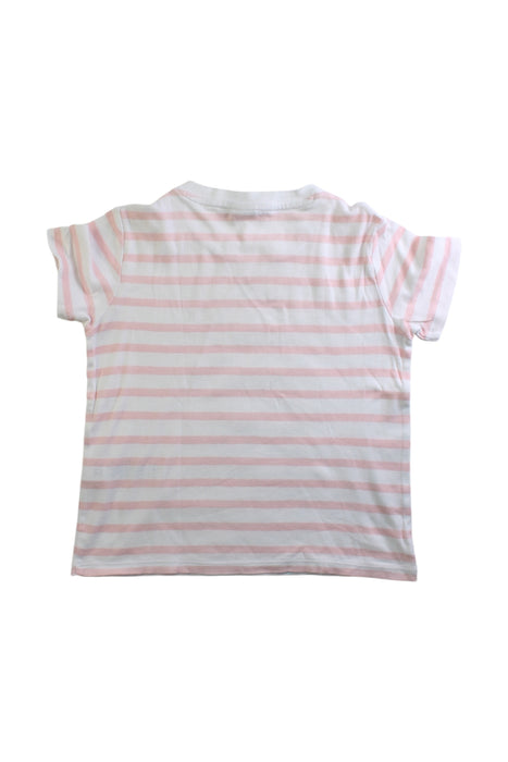 A Pink Short Sleeve T Shirts from Petit Bateau in size 2T for girl. (Back View)
