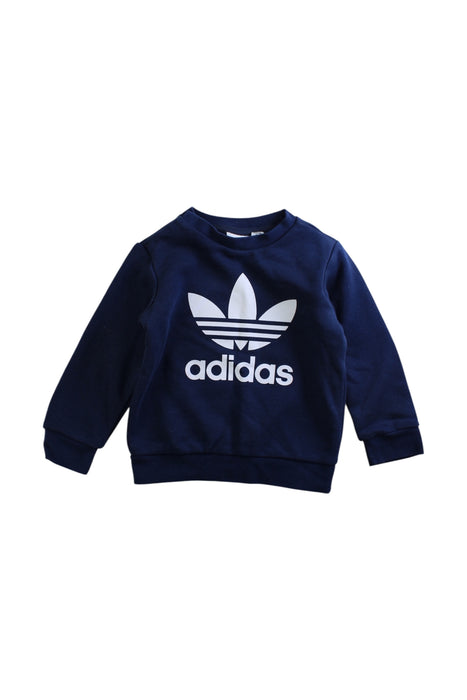 A Navy Crewneck Sweatshirts from Adidas in size 12-18M for boy. (Front View)