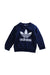 A Navy Crewneck Sweatshirts from Adidas in size 12-18M for boy. (Front View)