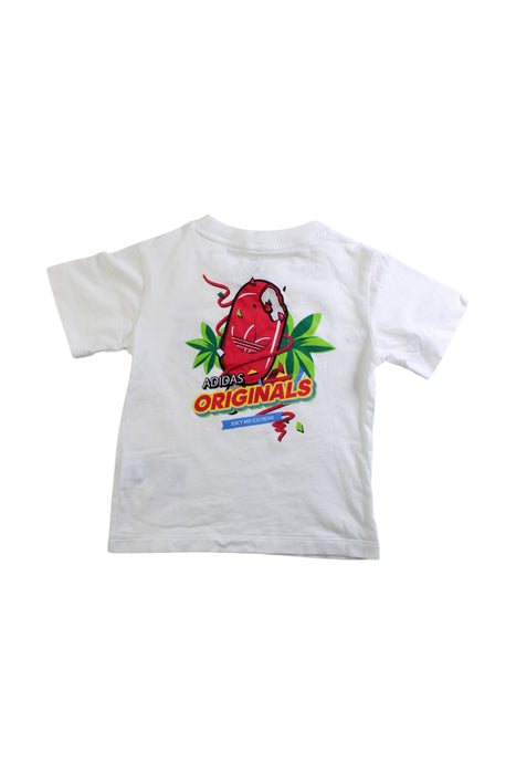 A White Short Sleeve T Shirts from Adidas in size 2T for boy. (Back View)