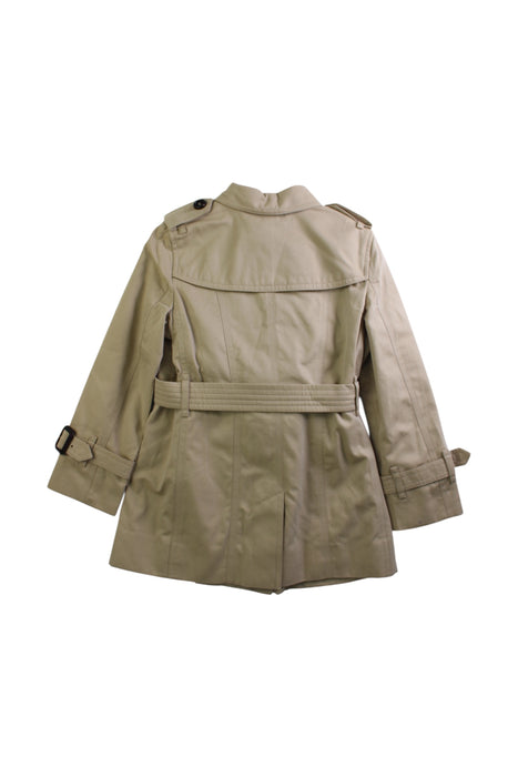 A Beige Coats from Burberry in size 4T for girl. (Back View)