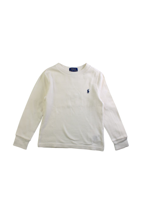 A White Long Sleeve Tops from Polo Ralph Lauren in size 3T for boy. (Front View)