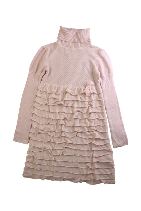A Pink Sweater Dresses from Miss Blumarine in size 8Y for girl. (Front View)