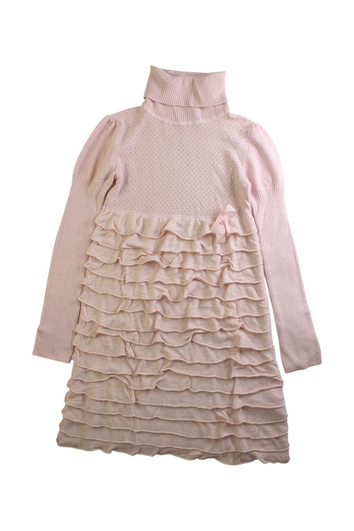 A Pink Sweater Dresses from Miss Blumarine in size 8Y for girl. (Front View)