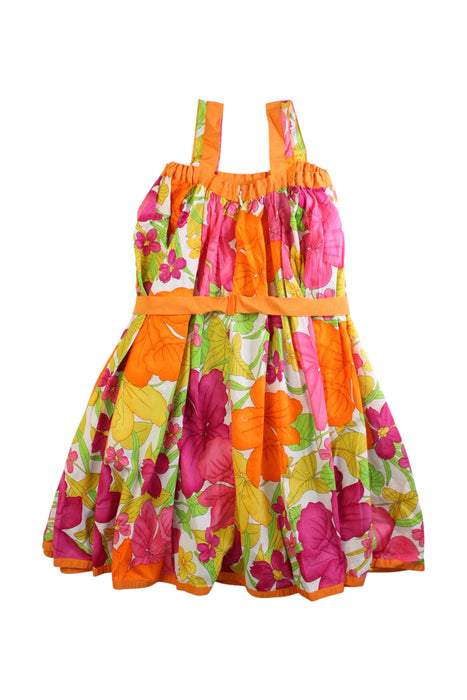 A Multicolour Sleeveless Dresses from Dolce & Gabbana in size 9Y for girl. (Back View)