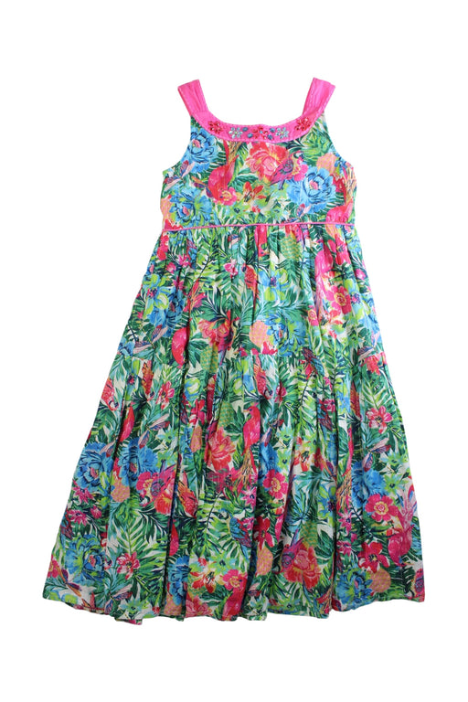 A Multicolour Sleeveless Dresses from Monsoon in size 7Y for girl. (Front View)