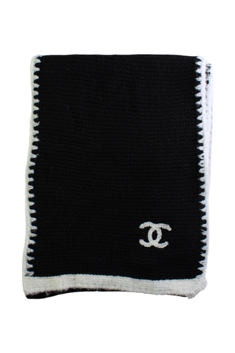 A Black Scarves from Chanel in size O/S for girl. (Front View)
