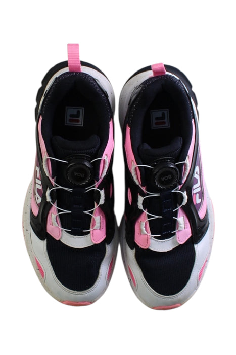 A Multicolour Sneakers from Fila in size 11Y for girl. (Back View)