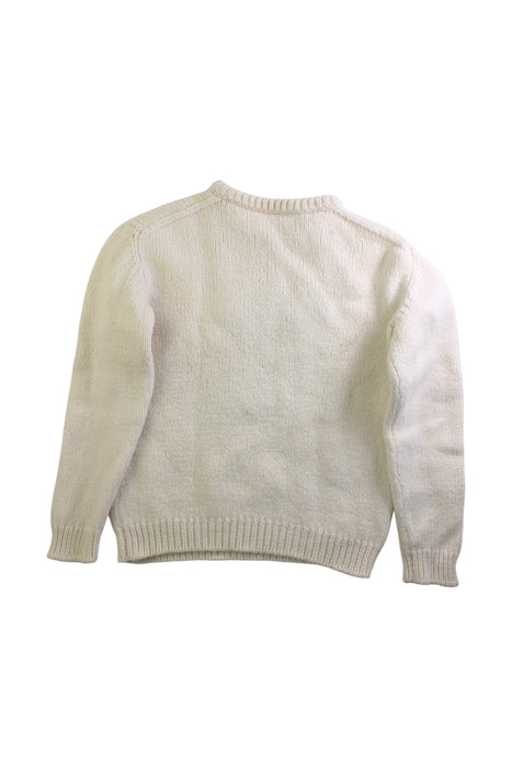 A White Knit Sweaters from Dolce & Gabbana in size 9Y for girl. (Back View)